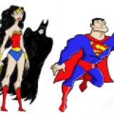 Wonder Woman, Batman, and Superman